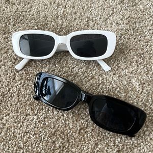 Retro style Black and white sunglasses (2)